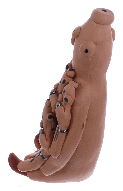 Native American Navajo Hand Crafted Storyteller Pottery By Eva Plummer JX121709